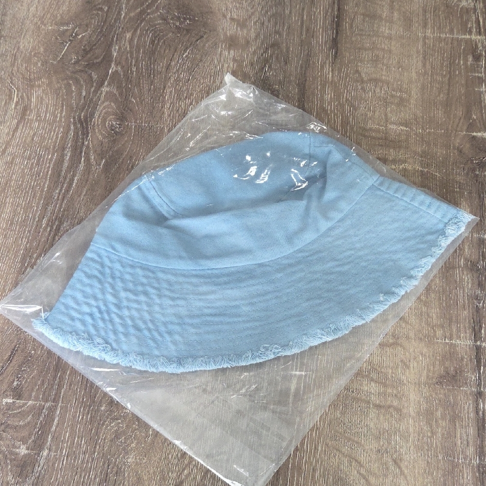 NEW! SUN50 Frayed Edge Denim Bucket Hat BLUE - Picture 2 of 7
